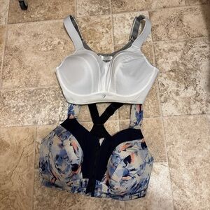 Lane Bryant White and Abstract Print Bras